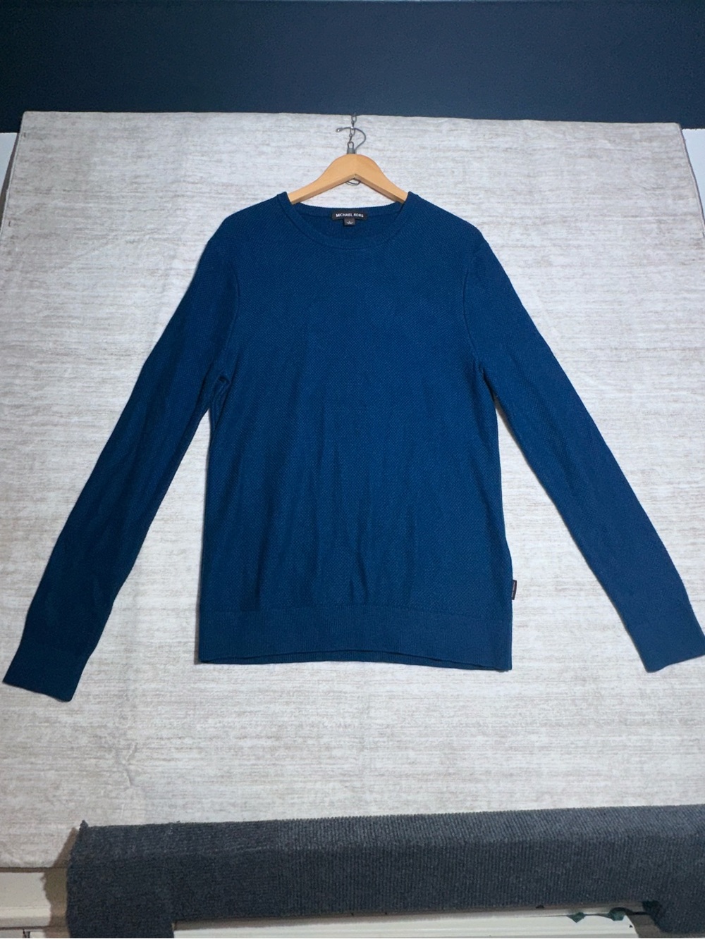 Michael Kors Men's Crewneck Sweater in Deep Teal Blue